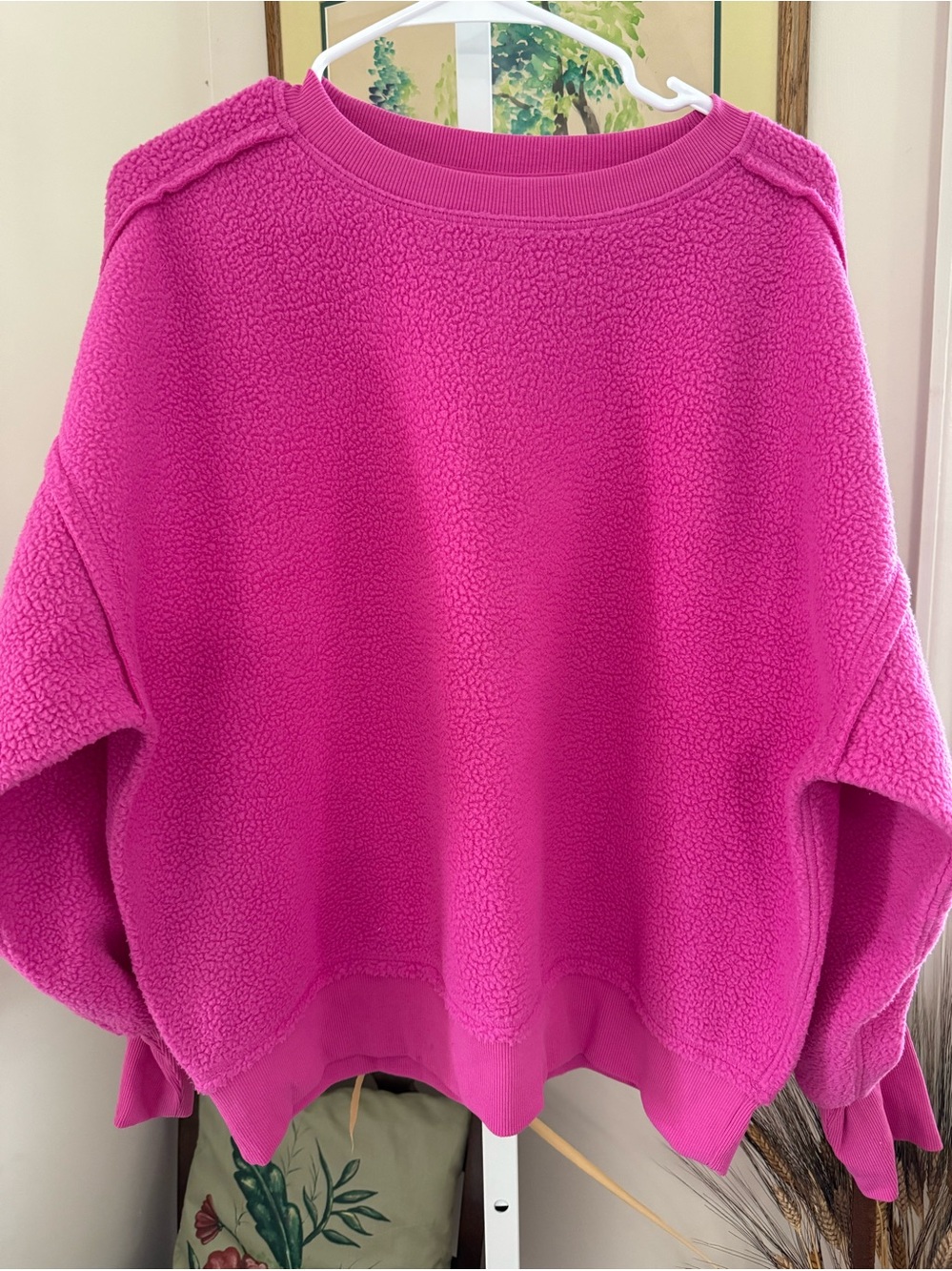 Members Mark Cozy Crew Sweatshirt. Pink. NWT. Size Large